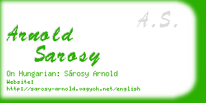 arnold sarosy business card